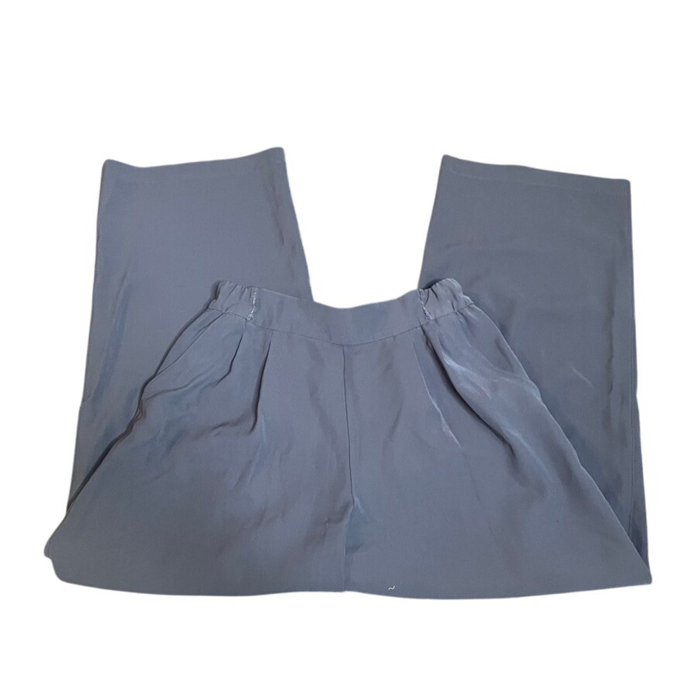 Lululemon Align Palazzo Pant Navy Blue Wide Leg Pleated Trousers High Rise 8